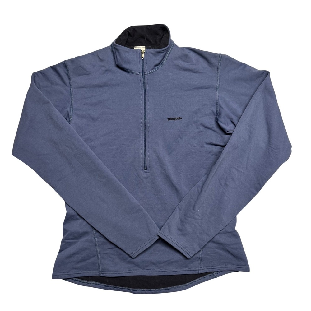 Patagonia Pullover Medium Blue 1/4 Zip Vintage Made in USA Back Pocket R Series